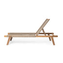 Catania - Outdoor Rope Chaise Lounge (Set of 2) - Teak / Beige