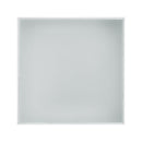 Square High Glossy Coffee Table With 16 Color Led Strip Lights, Modern Center Table With 5Mm Frosted Tempered Glass Top For Living Room