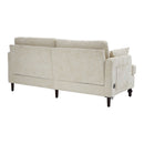Chenille 2 Seater Sofa With LED Light, USB Charging Port, And Storage Bag