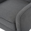 Modern Arm Chair With Tufted Back And Wooden Legs