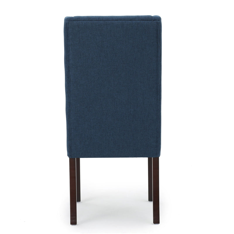 High Back Dining Chair With Wingback Design (Set of 2)