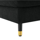 L Shaped Convertible Sectional Sofa 4 Seat Tufted Couch Set With Two Tone Adjust Legs Cloud Movable Ottoman