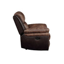 Jaylen - Motion Loveseat With Console - Toffee & Espresso Polished Microfiber