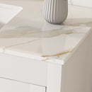 43" Bathroom Vanity, Multi Functional Cabinet, Doors And Drawer - White