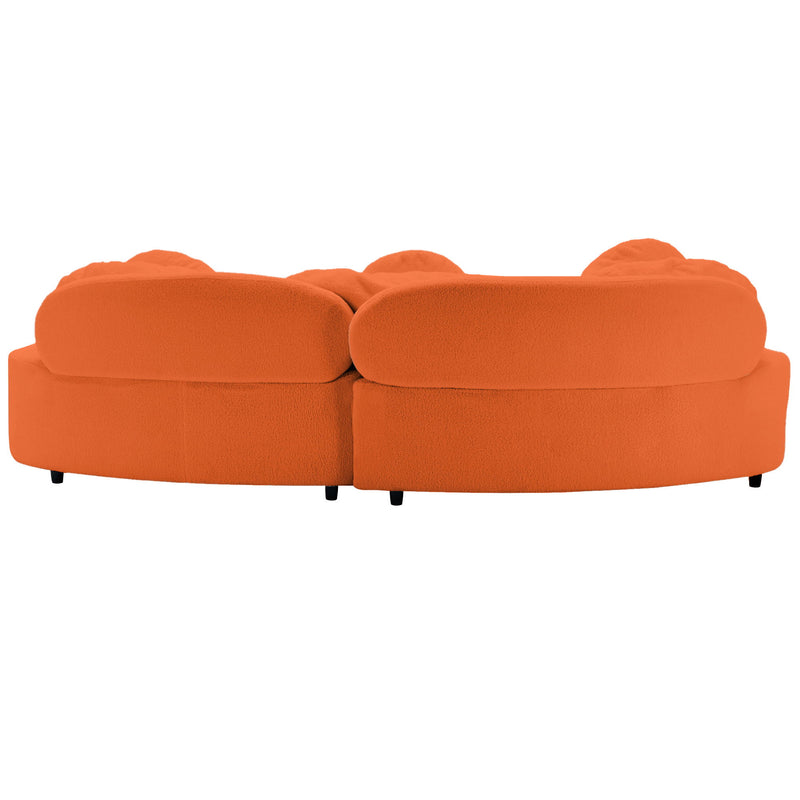 Modern Living Room Sofa Lamb Velvet Upholstered For Home