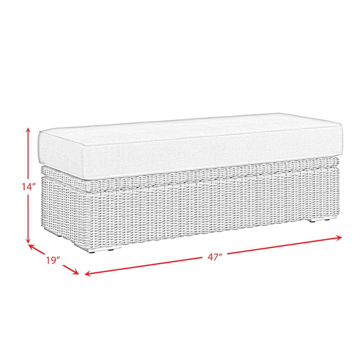 Carmona Ottoman in Natural by Elements International, view 6