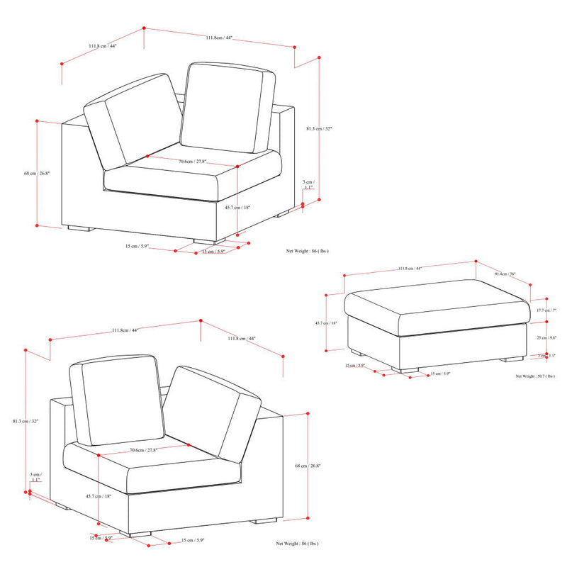 Jasmine - Handcrafted Sofa And Ottoman