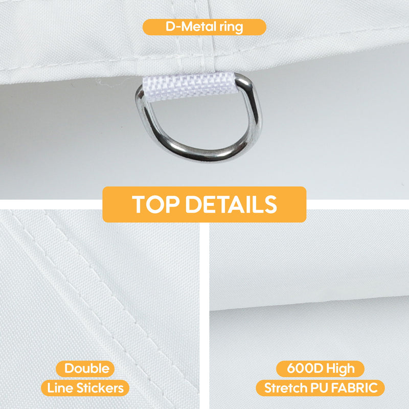 Canopy Replacement Top With 4 Pack W8 Bags, Pop Up Tent Cover Only, Frame Not Included