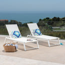 Myers - Modern Chaise Lounge Set With Adjustable Mesh Back