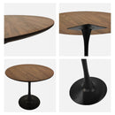 Mid Century Modern Round Dining Table With Top & Pedestal Base