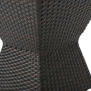 Outdoor Wicker End Table - Brown Multi