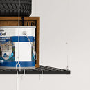 Overhead Garage Storage Rack 4 X 4 Ft For High Ceilings, With Safety Lock - Black