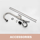 Stainless Steel High Arc Kitchen Faucet With Pull Down Sprayer - Brushed Nickel