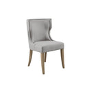 Upholstered Wingback Dining Chair - Light Gray
