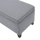 Contemporary Storage Ottoman Bench With Polyester Upholstery