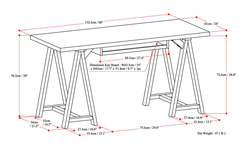 Sawhorse - Handcrafted Desk