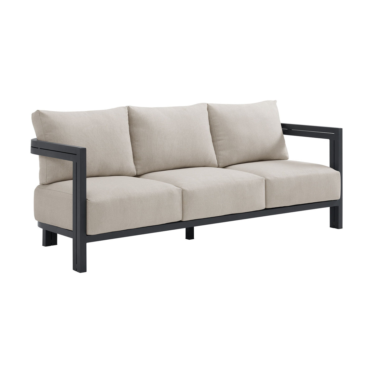 Playa Sofa With 2 Pillows in Dark Gray / Beige by Elements International