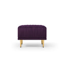 Purple Velvet Ottoman for Modular Sectional Living Room Sofa or Chair