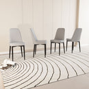 Modern Dining Chair With Cushions And Metal Legs