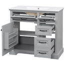 36" Bathroom Vanity With Sink, 2 Tip Out Drawers, Soft Close Hinges