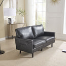 Mid Century Modern Loveseat Sofa With USB Ports, Removable Pillow Cover