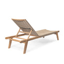 Catania - Outdoor Rope Chaise Lounge (Set of 2) - Teak / Beige