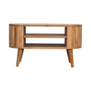 Stripe Media Unit - Oak