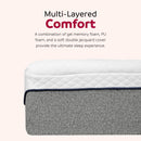 Ultra Plush 13" Gel Memory Foam Mattress For King Size Bed With Double Layered Jacquard Cover - Gray / White