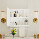 Bathroom Mirror Medicine Cabinet Wall Mounted With Shelves