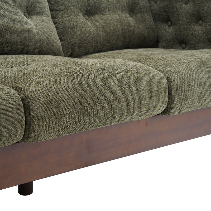 Upholstered Sofa Modern 3 Seater Sofa Couch With Tufted Design For Living Room