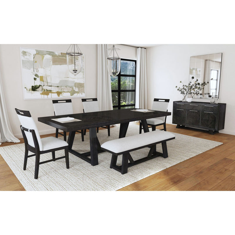 Transcend - Dining Table With 22"" Leaf - Charcoal