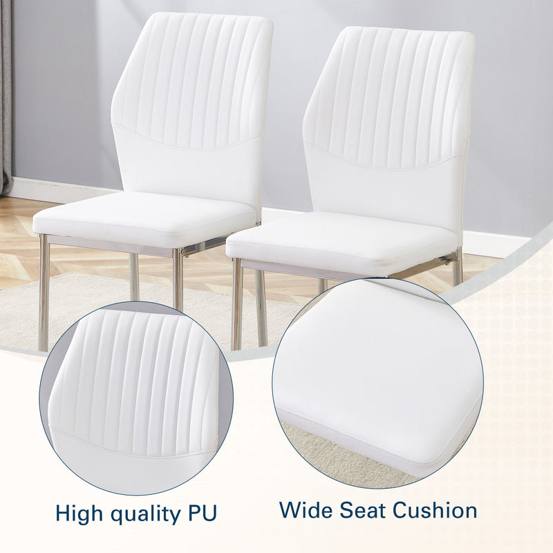 Luxury Simple High Resilience Dining Chair With Metal Legs