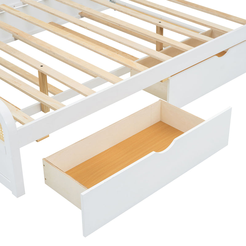 Platform Bed With Trundle And 2 Drawers