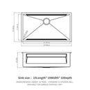 Undermount Kitchen Sink, Single Bowl With Ledge Workstation, 16 Gauge Stainless Steel - Brushed Nickel