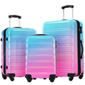 Hardshell Luggage Sets 3 Piece Gradient Color Expandable Suitcase With Spinner Wheels And Tsa Lock Lightweight 20" 24" 28" Available