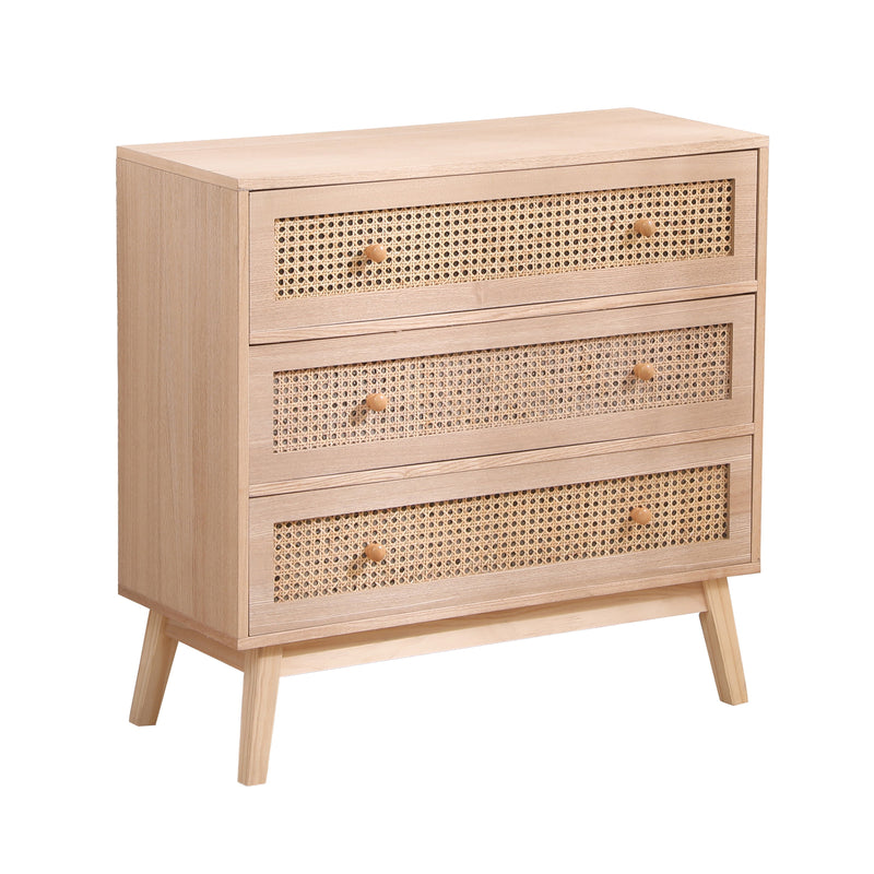 Drawers Rattan Storage Cabinet Rattan Drawer, For Bedroom, Living Room