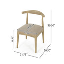 Mid Century Modern Dining Chair Set With Upholstered Seating