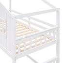 House Bunk Bed With Ladder, Wood Bed