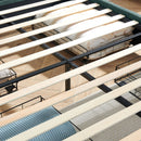 Modern Cushioned Bed Frame With Headboard And Drawers