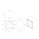 Chloe - Nightstand - Gemstone Silver