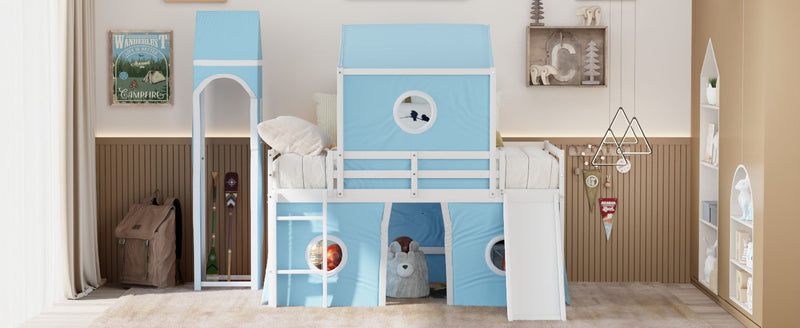 Loft Bed & Slide Tent And Tower