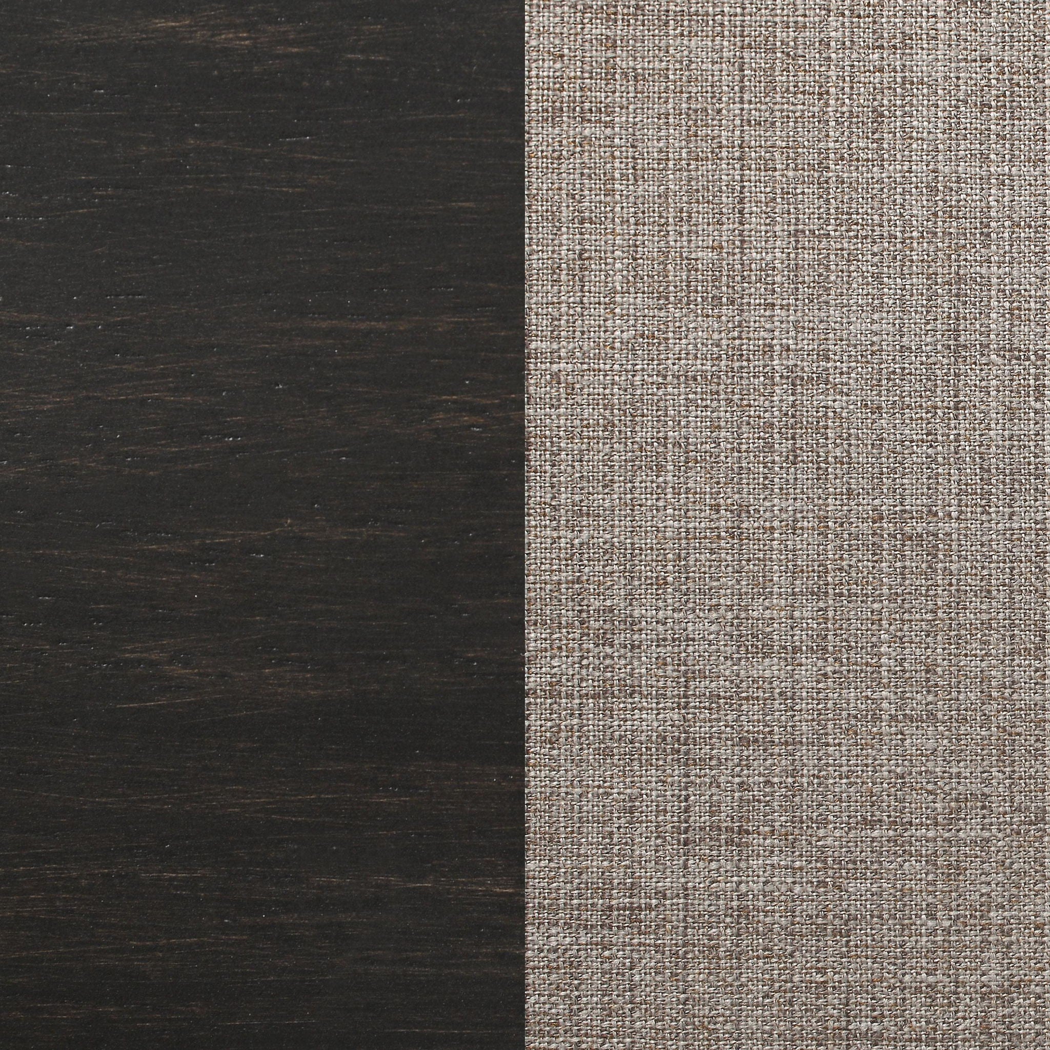 Bridget Fabric Upholstered Dining Bench Stone and Charcoal