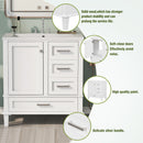 Bathroom Vanity, Modern Bathroom Cabinet With Sink Combo Set, Bathroom Storage Cabinet With A Soft Closing Door And 3 Drawers, Solid Wood Frame, Resin Basin