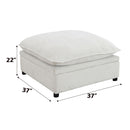Marisa - Modular Ottoman With Storage - Beige Boucle