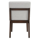 Edwyn - Side Chair (Set of 2) - Gray Fabric & Brown