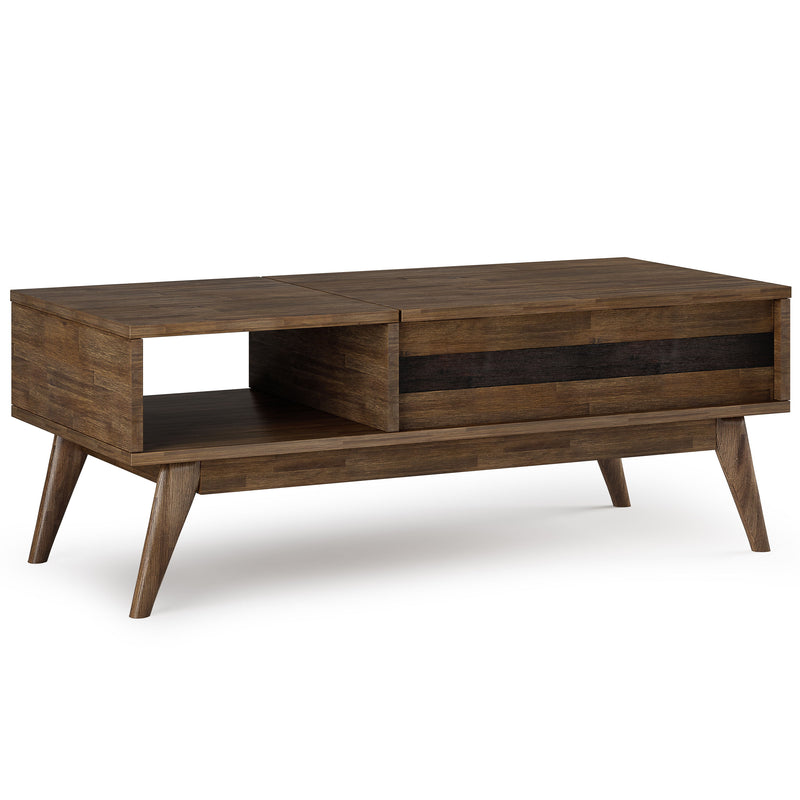 Clarkson - Lift Top Coffee Table - Rustic Natural Aged Brown