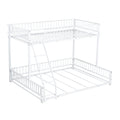 Bunk Bed Frame With Ladder And Safety Guardrails