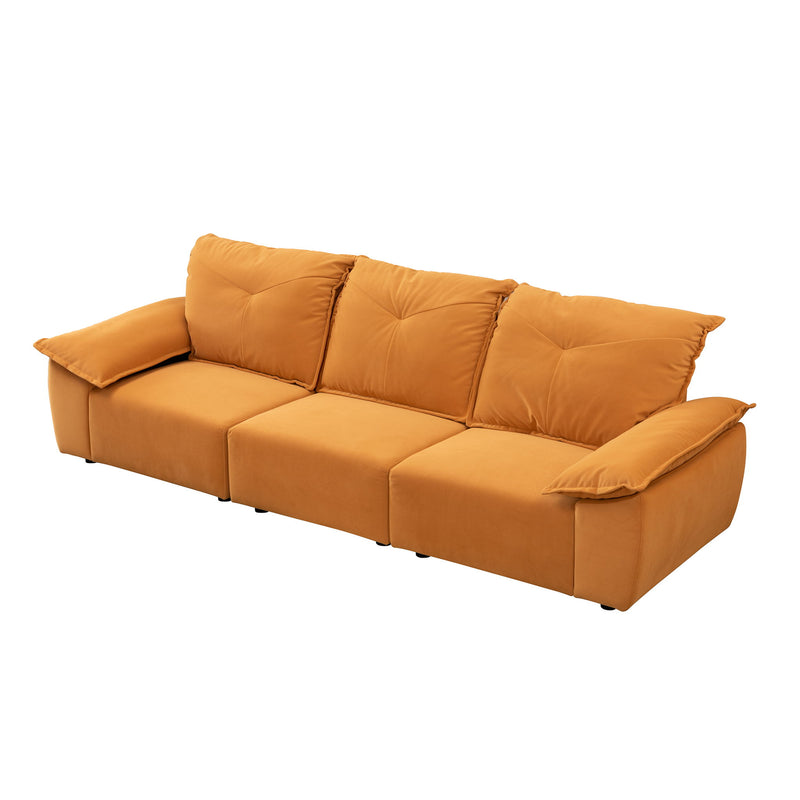 Modern Sofa With Removable Pillowcase And Backrest