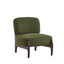 Modern Boucle Lounge Chair With Solid Wood Fram