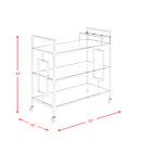 Ezra - Serving Bar Cart - Chrome